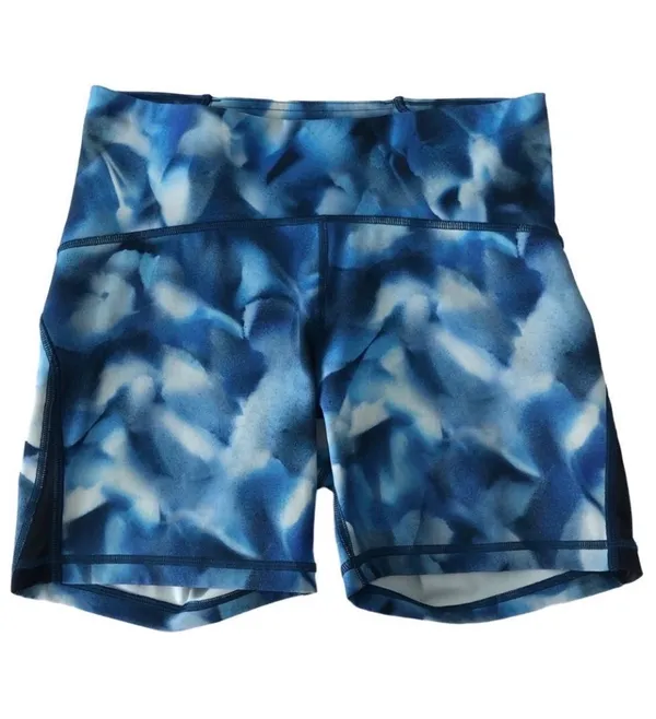 Lululemon Train Times Short 6” Inseam Mini Blush Blossom Alpine White Blue Sz 8 - Image 5