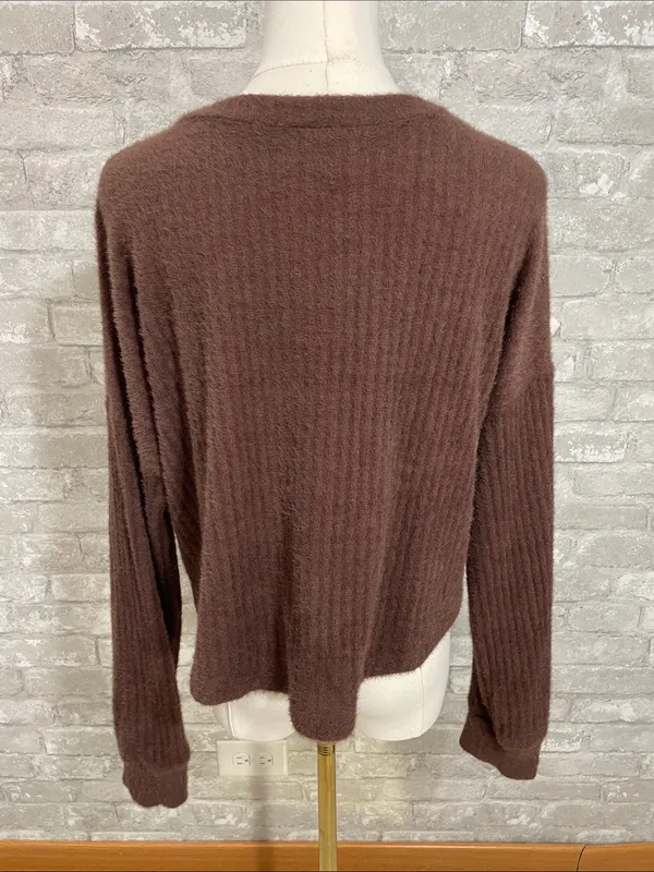 Hollister Soft V-Neck Sweater in Brown - Image 3