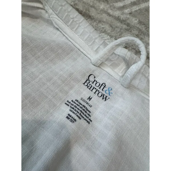 Croft and Barrow Robe Size M White Waffle NWT Women’s - Image 8