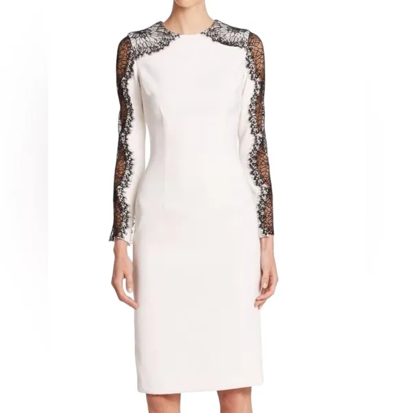 Phoebe Couture Sz 4Long Sleeve Round Neck Knee Length Dress. G15 - Image 11