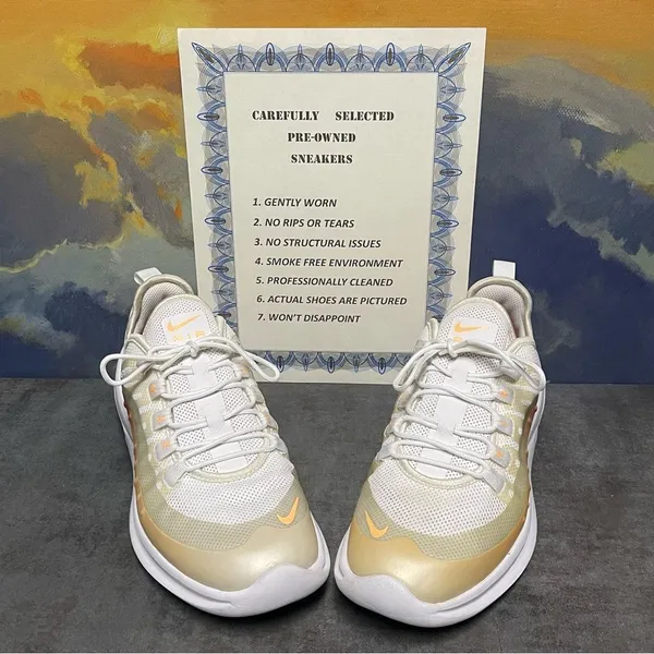 Nike Air Max Axis Premium White/Melon Women's Sneakers Size 9 - Image 2