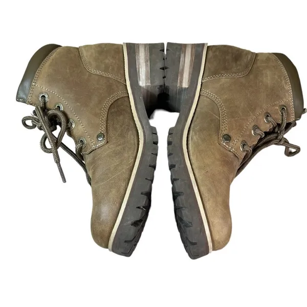 ‎Skechers Brown Leather Lace Up Ankle Boots - Image 4