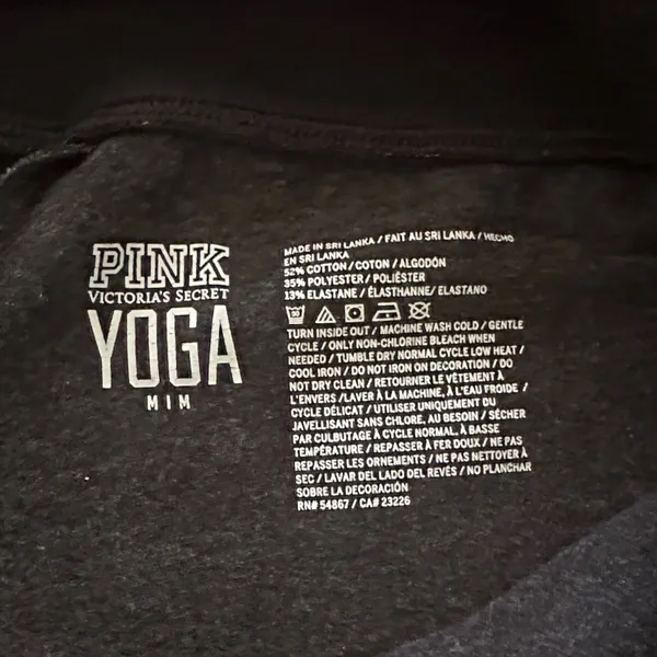 PINK Victoria's Secret Charcoal Leggings with Logo - Image 5