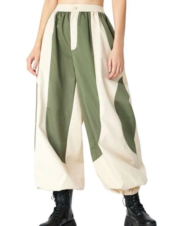 Cider Woven Patchy Jogger Pant Cream Green Size Large0 - Image 8