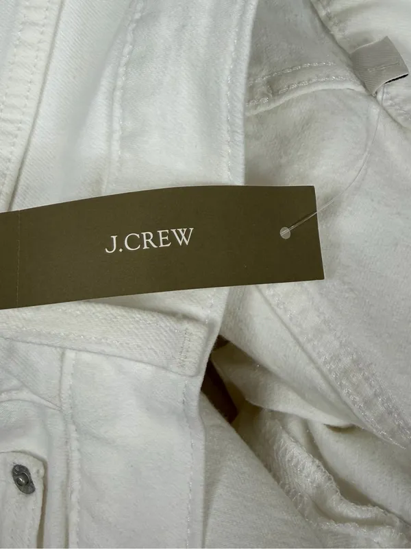 NWT J.Crew Slim Boyfriend Jeans Womens 32 Tall White All Day Stretch BF535 - Image 12