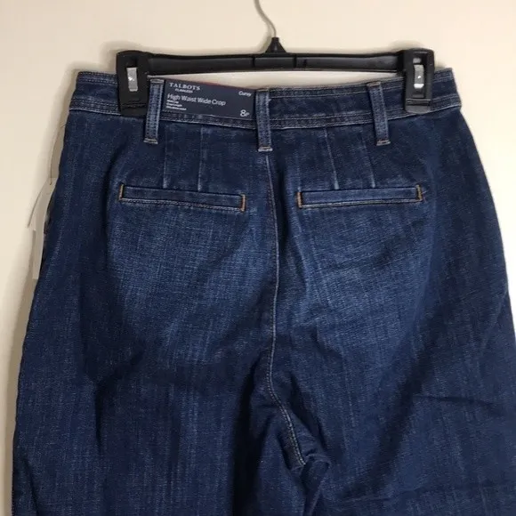 Talbots Women's Flawless High Waist Wide Crop Curvy Jeans Blue 8P - Image 7