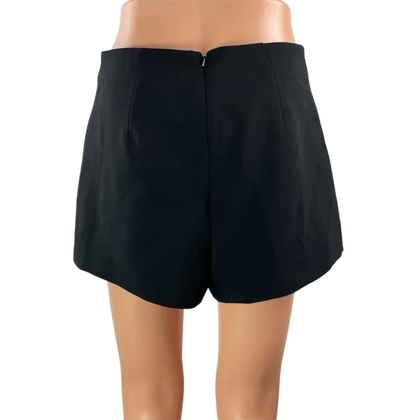 Kookai Women's Black High Waisted Tailored Wide Leg Mini Casual Shorts Size 36 - Image 3