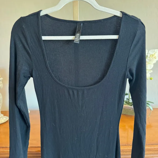 SKIMS Soft Lounge Long Sleeve Maxi Dress Black Size M - Image 5