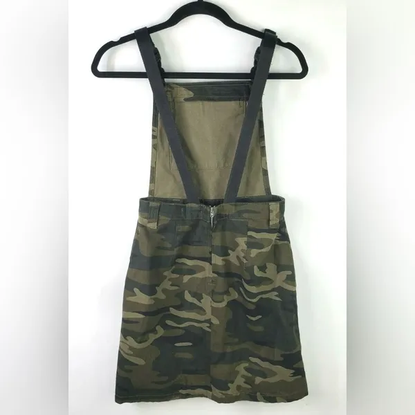 Topshop Camo‎ Overall Mini Dress Pinafore Skirt US 4 - Image 13