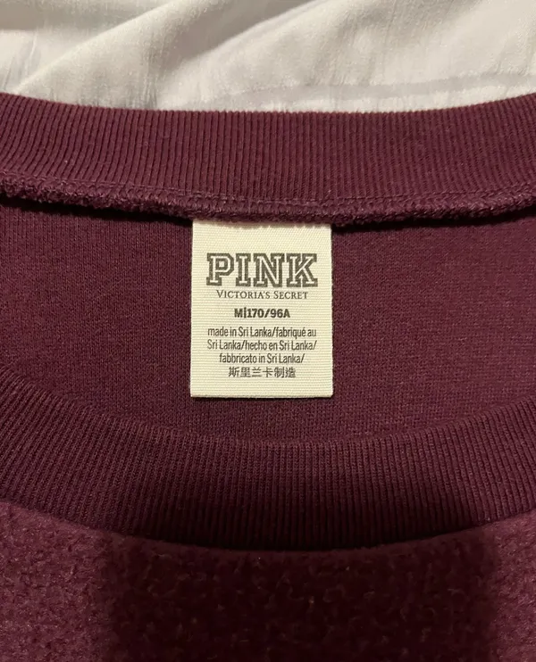 PINK Victoria’s Secret Burgundy Sweatshirt - Image 3
