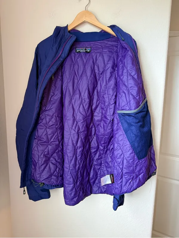 Patagonia Women’s Nano Storm H2No Insulated Hooded Jacket Purple Blue XL - Image 5