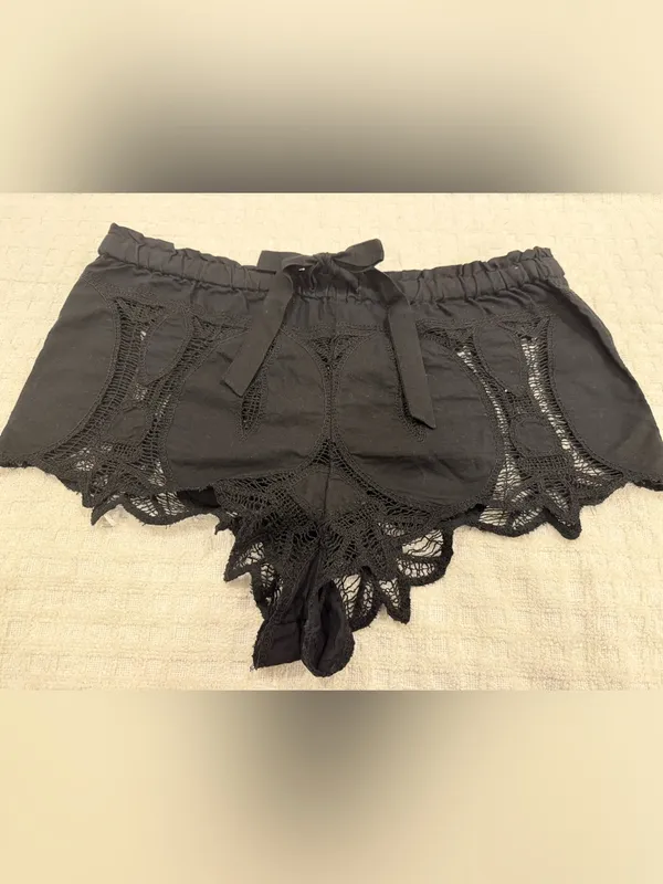 The Free People Intimately Brittany Micro Shorts size Large in Black - NWOT! - Image 4