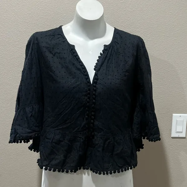 Madewell black short sleeve blouse - Image 9