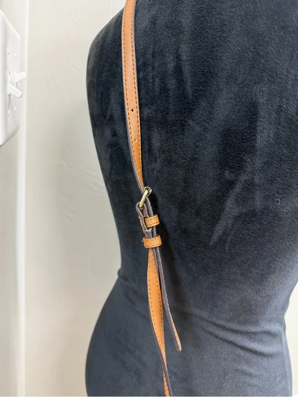 Calvin Klein Mini Shoulder Crossbody Bag Monogram White Flip Open Magnetic Close - Image 3