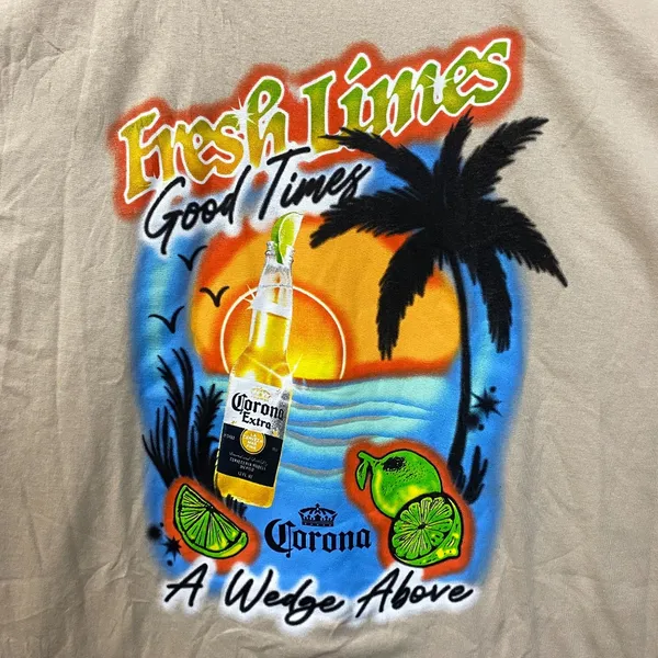 Corona Extra Beer Promo Fresh Limes T-Shirt 4XL - Image 2
