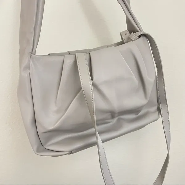 Banana Republic Gray Soft‎ Tie Strap Shoulder Bag - Image 4