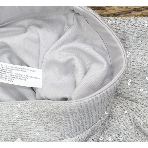 NWT Wild Fable Womens Mid-Rise Wide Leg Holiday Sequin Pants 91904442 Gray S - Image 6