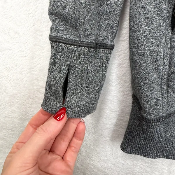 Lululemon 4 Wrap Up Jacket Heathered Gray Hoodie Wrapper French Terry Relaxed - Image 5