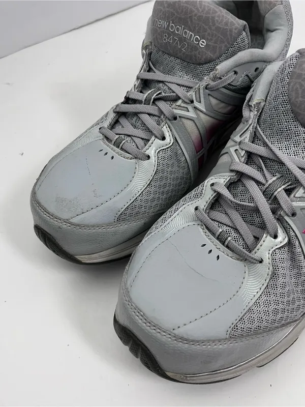 NEW BALANCE 847v2 Gray Pink Lace Up Athletic Shoes Sneakers Size 9.5 Walking - Image 13