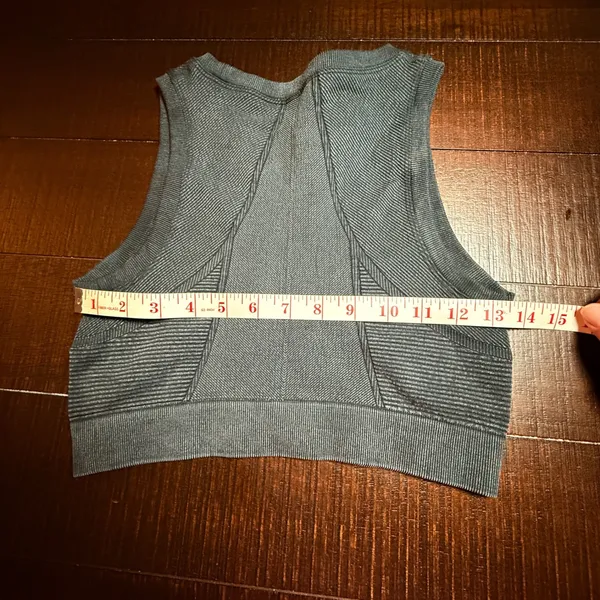 Offline by Aerie Seamless Ribbed‎ Crop Top Tank Washed Black Medium Support M - Image 2