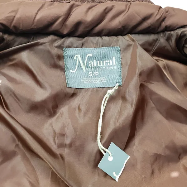 NWT Natural Reflections Quilted Puffer Vest Womens Small Brown Hiking Outdoors - Image 4