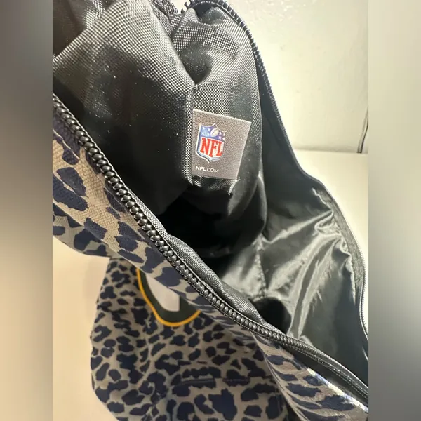 NFL Green Bay Packers Tailgate Canvas‎ Tote Bag Purse Football Beach Gym Leopard - Image 10