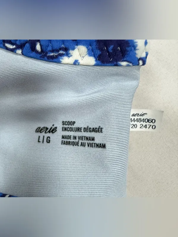 aerie Blue Floral Print Bikini Top - Image 7