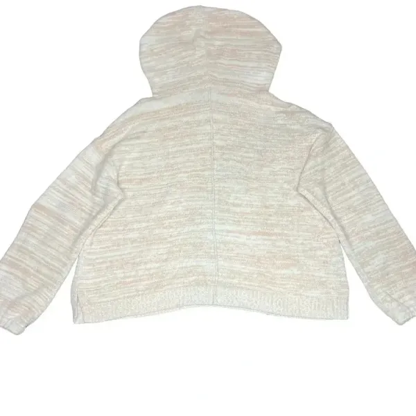 Soma WKND Women's Large Pink‎ Marshmallow Knit Long Sleeve Cropped Hoodie - Image 4