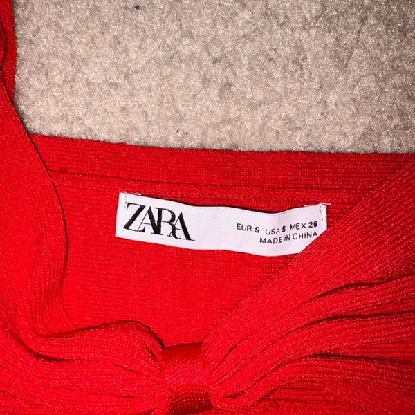 Zara Scarlet Knotted cropped top - Image 2