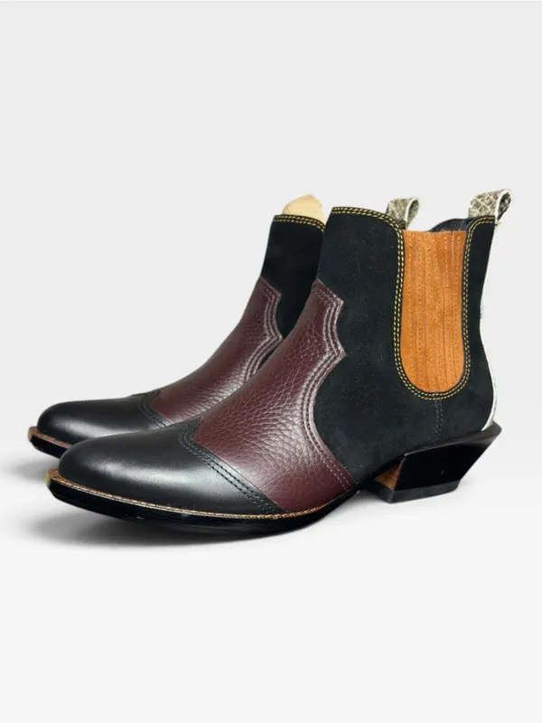 Coach 1941 Bandit Chelsea Ankle Boots Black Oxblood Leather Size 5 NIB - Image 2