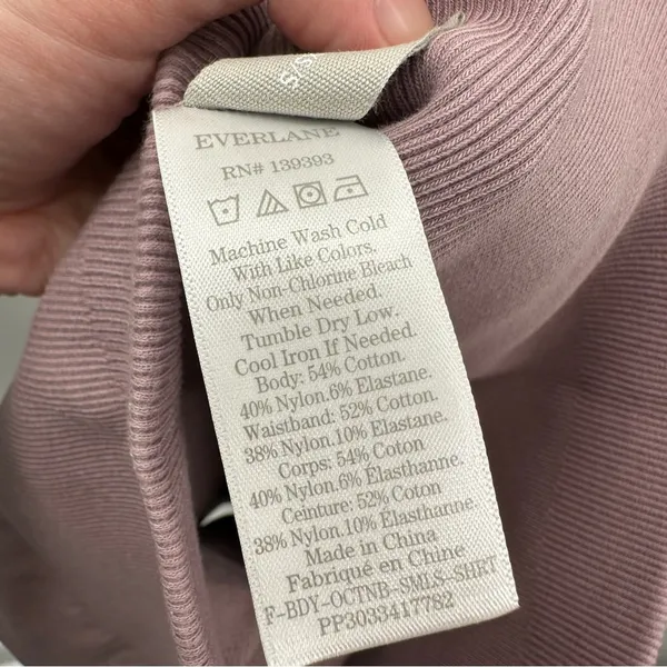 Everlane NWT Seamless High Rise Ribbed Bike Short Women's Sz XS/S Dusty Lavender - Image 9