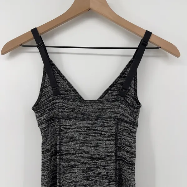 Aritizia Wilfred Free V-Neck Spaghetti Strap Slip Dress Black‎ Gray Women XS - Image 4