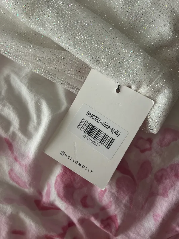 Hello Molly Sparkley White Mini Dress - Image 5