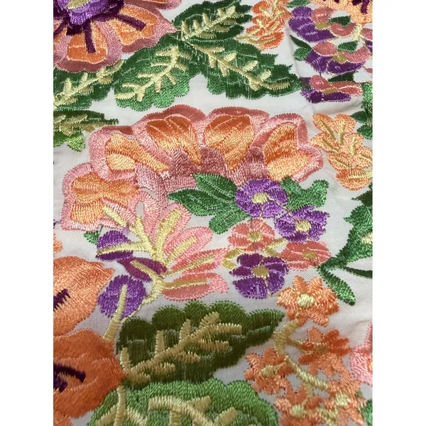 Anthropologie Tiny Marin Floral Embroidered Tank Top M Ruffle Strap Cotton - Image 8