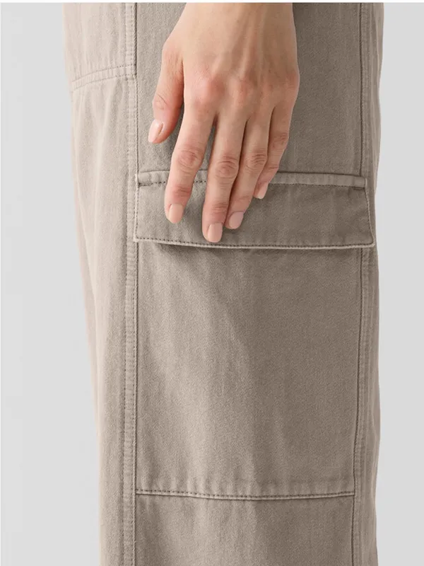 Eileen Fisher Garment-Dyed Utility Organic Cotton Cargo Pant Sz XS - Image 3