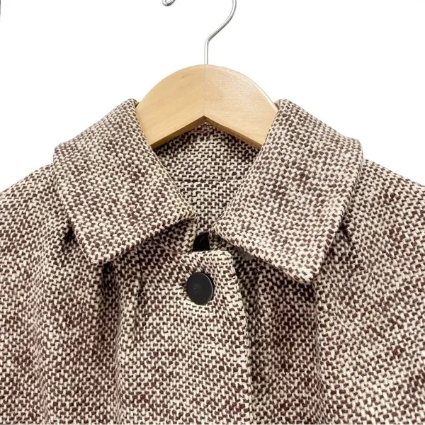 Vintage 1950s Tweed Maxi Coat Small Brown Hand Tailored Dumas California - Image 11