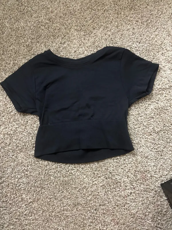 OFFLINE by Aerie Workout Top Cropped Black - Image 2