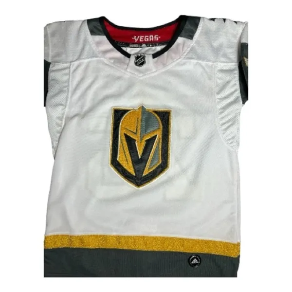 Adidas Vegas Golden Knights Reaves 75 Authentic Jersey Fight Strap Womens M Whit - Image 4