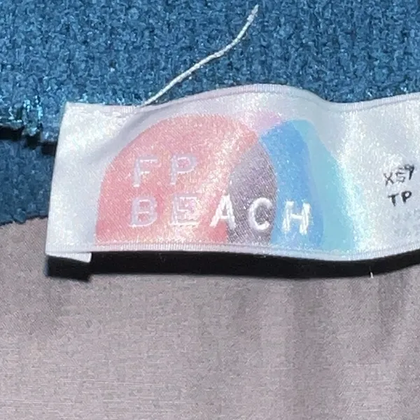 Free People Beach Women's Ronda Pullover Tunic‎ Mock Neck Blue Size XS Sweater - Image 7