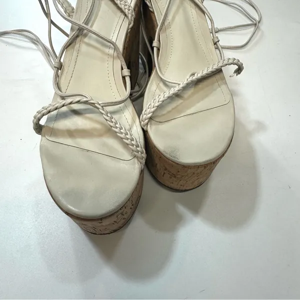Schutz Maxima Cutout Platform  clogs sandals lace up Size 7,5 - Image 8