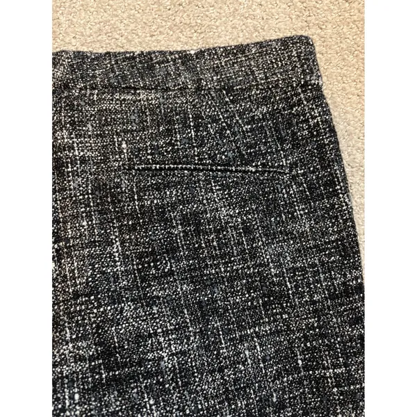 Theory Tweed Trousers Women 6 Black White Straight Leg‎ Professional Dress Pants - Image 8