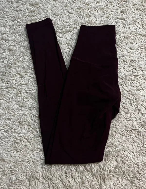 Lululemon Super High Rise Align Leggings 28” Size 2 Garnet - Image 2