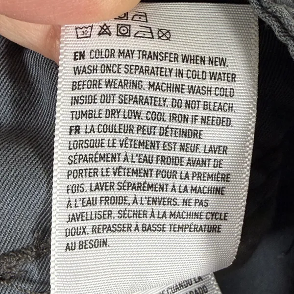 American Eagle Gray Lyocell High Rise Pleated‎ Tapered Button Fly Pants Size 0 - Image 8