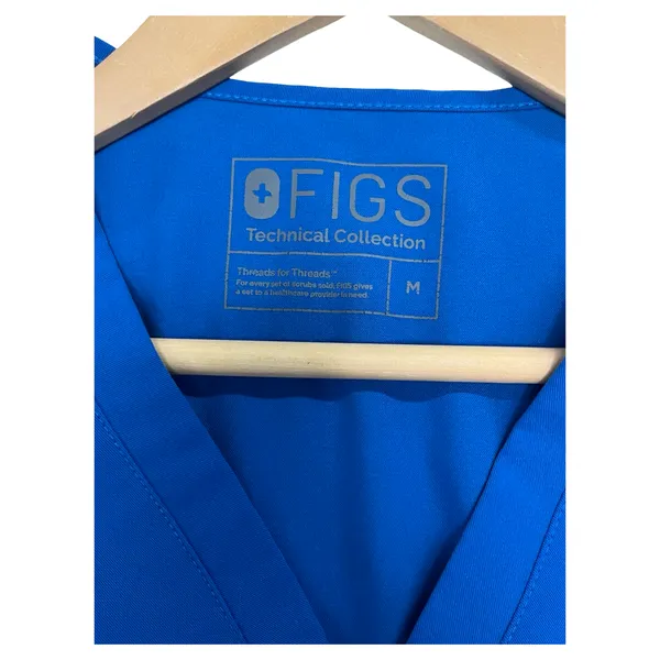 Figs Scrub Top Womens M Blue Casma V Neck Technical Collection FW1100 Utility - Image 3