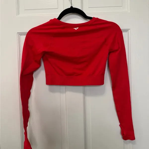 Women’s Best Power Seamless‎ Long Sleeve Crop Top Red NWT Size Small - Image 5