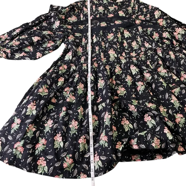 Pilcro Anthropologie NWT Large Long‎ Sleeve Mock Neck Swing Mini Dress Floral - Image 11