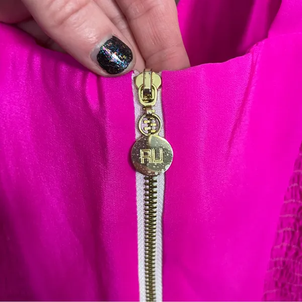 Amanda Uprichard 100% Silk Hot Pink Dress - Image 5