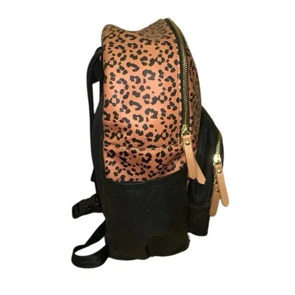 Petunia Pickle‎ Bottom Leopard Diaper Bag Backpack Black Brown Travel - Image 2