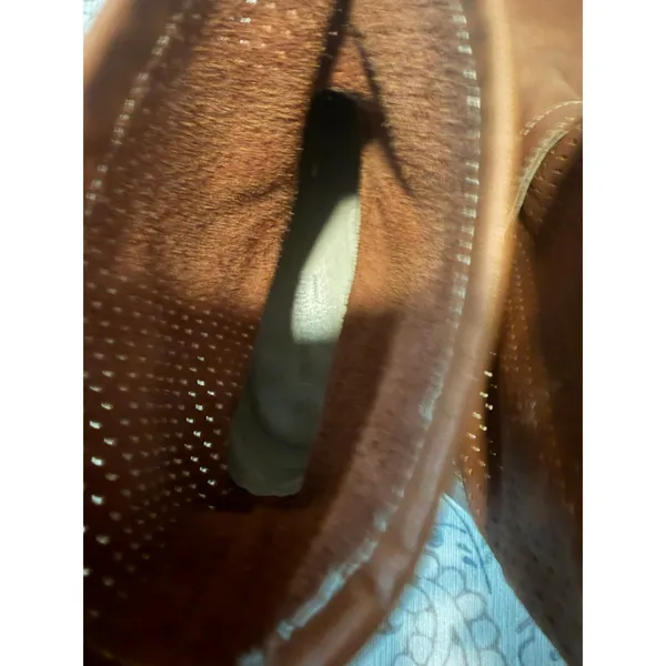 Modern Fiction Brown Leather Ankle Boots Buckle Strap Harness Size 40 US 9 - Image 6