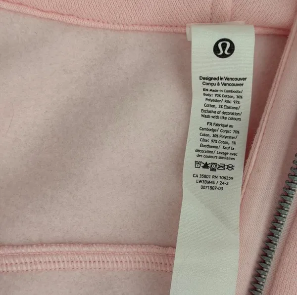 Lululemon Scuba Oversized Half-Zip Hoodie Strawberry Milkshake (First Release) - Image 2